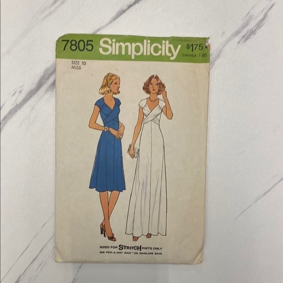 Simplicity Other - Vintage 1970s Simplicity #7805 Women's Elegant Prom Dresses 2 lengths Patterns